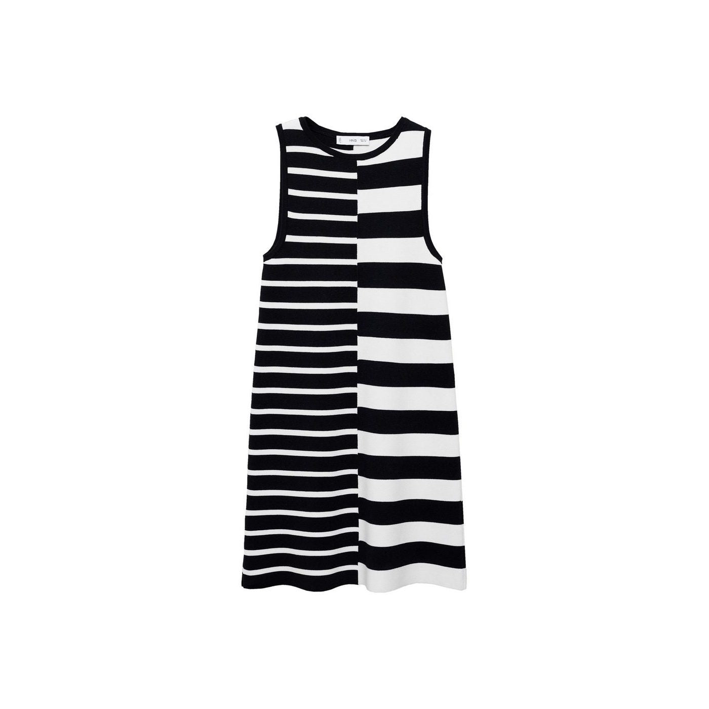 Robe Maille À Rayures Combinées