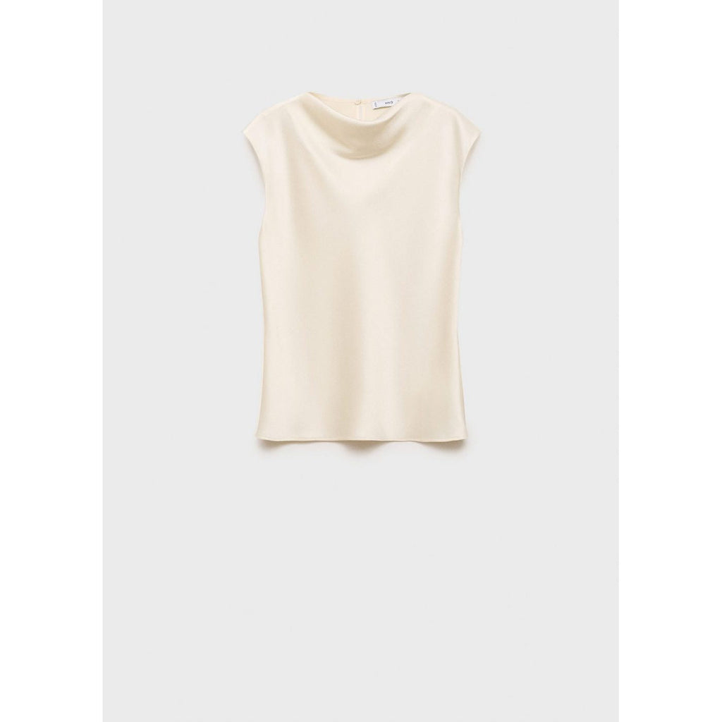 Blouse Satin Col Bénitier