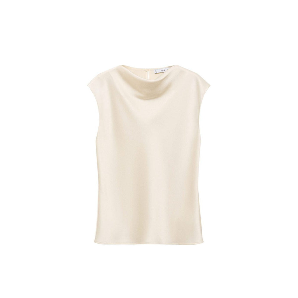 Blouse Satin Col Bénitier