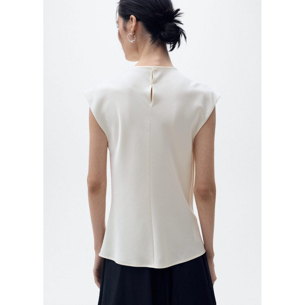 Blouse Satin Col Bénitier