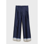 Pantalon Droit Rayures Combinées