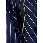 Pantalon Droit Rayures Combinées