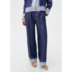 Pantalon Droit Rayures Combinées