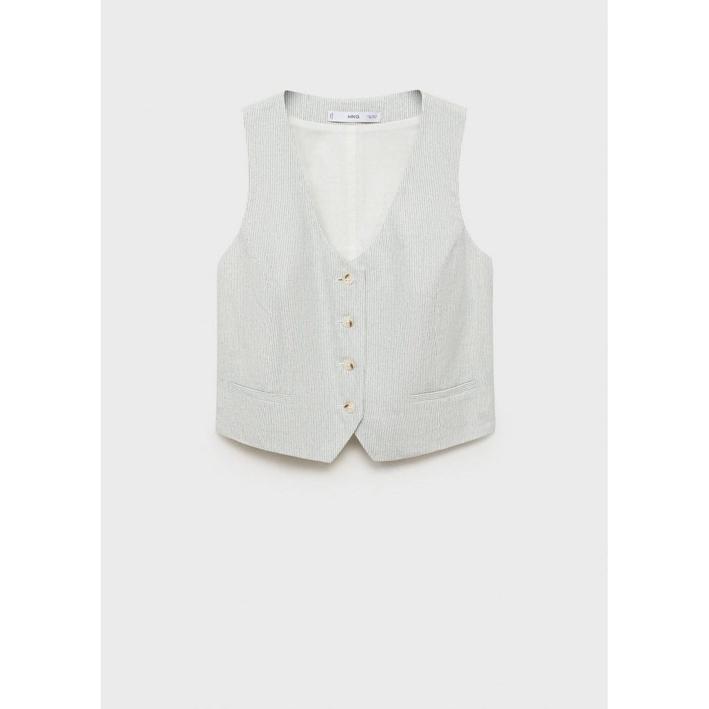 Gilet De Costume Lin Mélangé