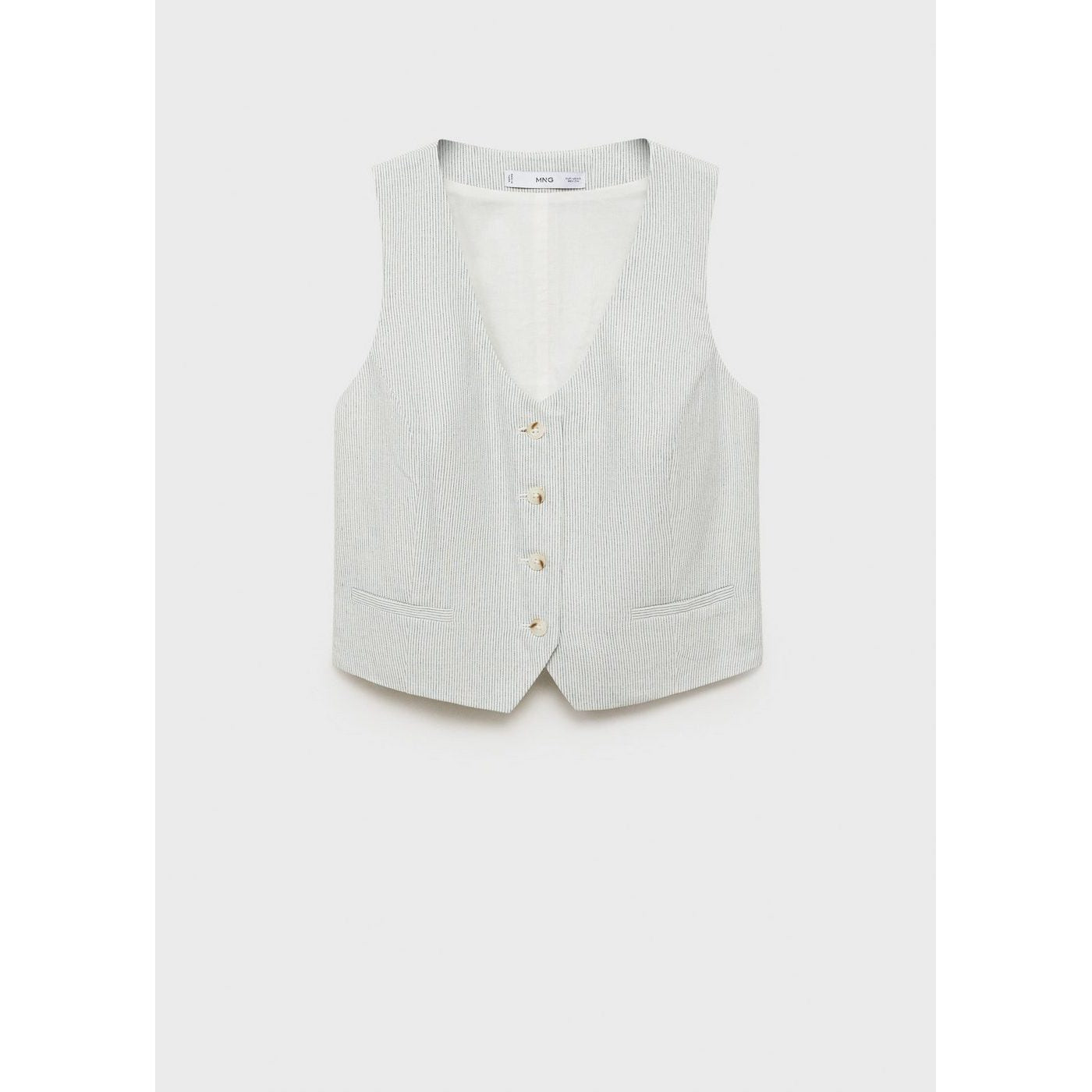 Gilet De Costume Lin Mélangé