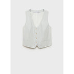 Gilet De Costume Lin Mélangé