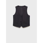 Gilet De Costume Lin Mélangé
