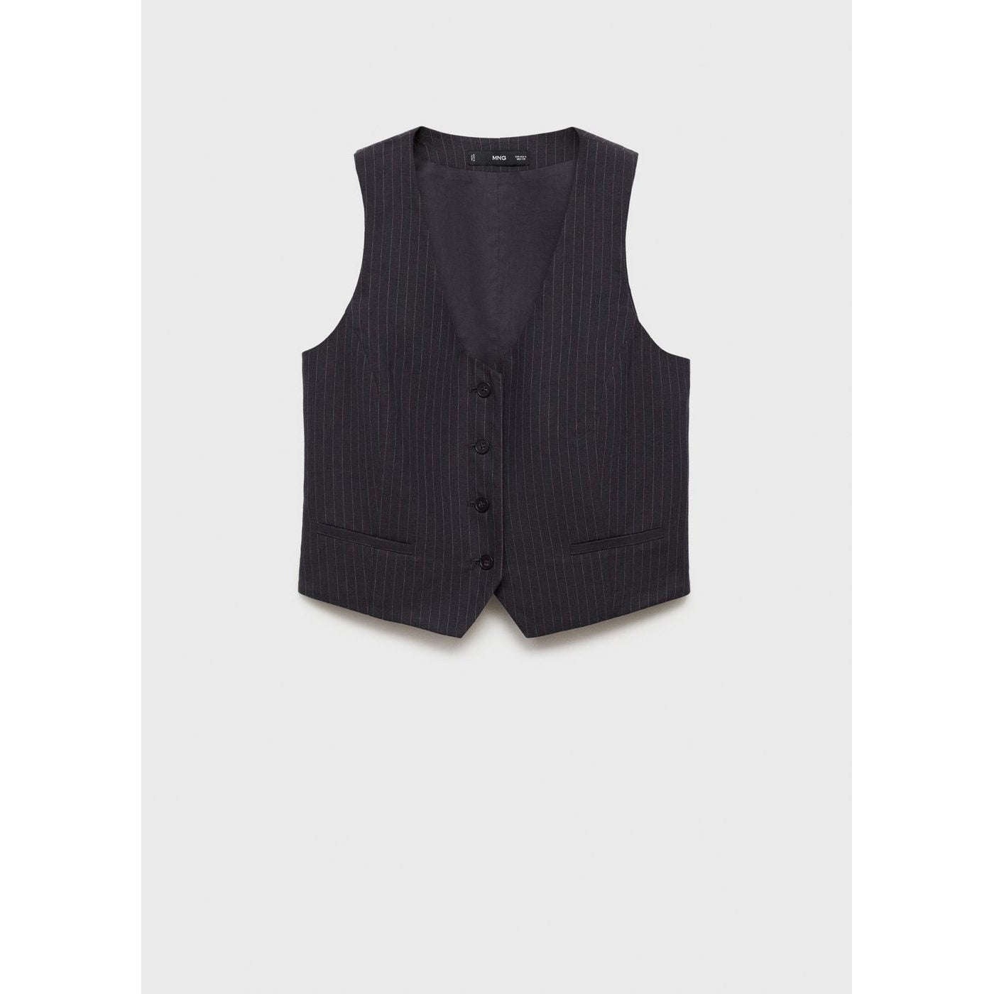 Gilet De Costume Lin Mélangé