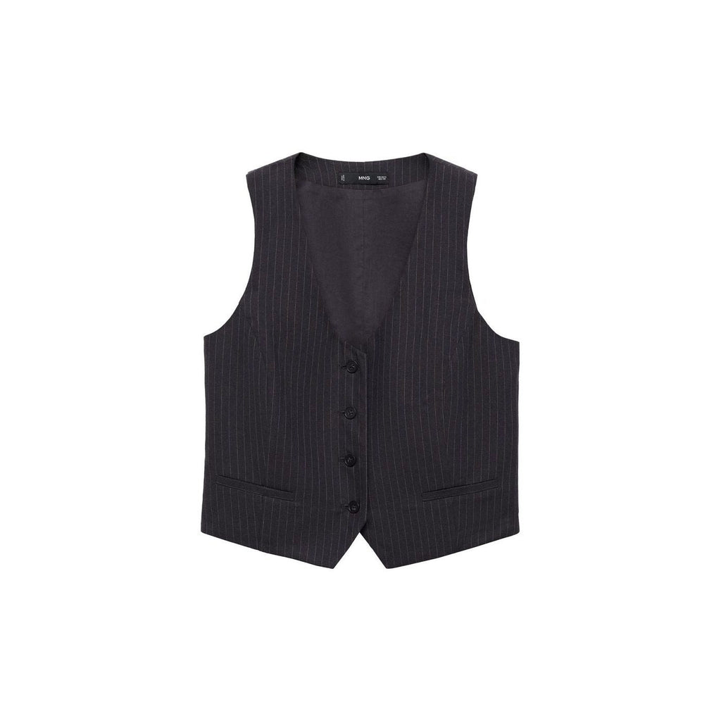 Gilet De Costume Lin Mélangé