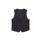 Gilet De Costume Lin Mélangé