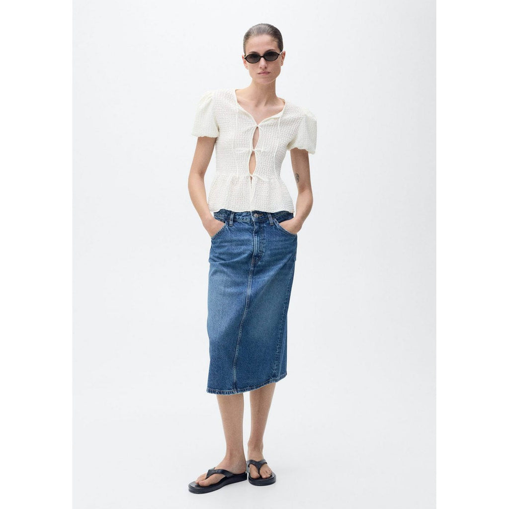 Blouse Texturée Fermeture Ns_x0001_Uds