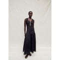 Robe Longue En Lin Avec Empiècement Froncé