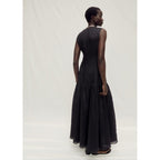 Robe Longue En Lin Avec Empiècement Froncé