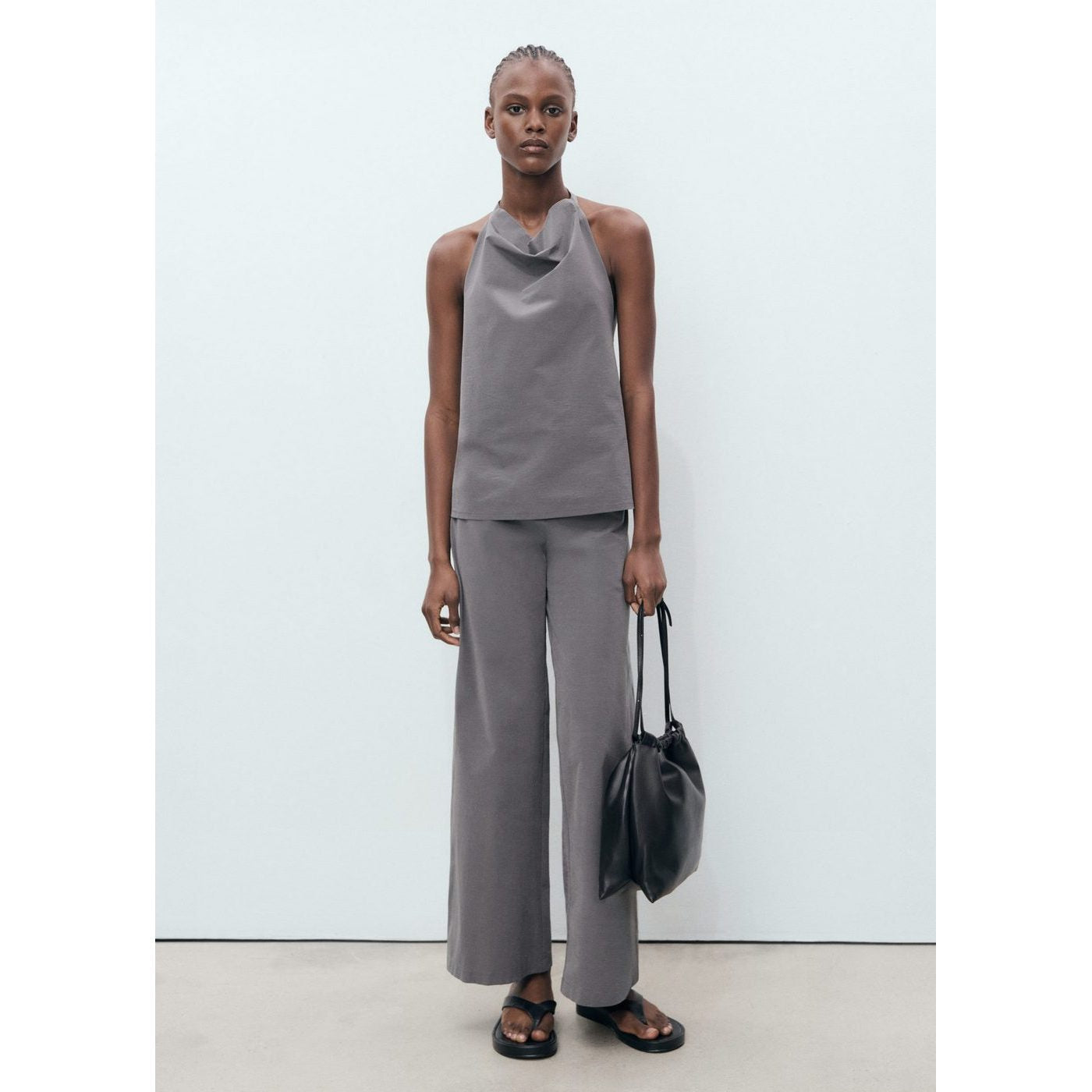 Pantalon Droit Ceinture Fine