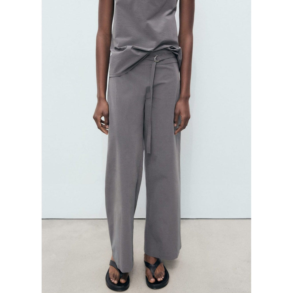 Pantalon Droit Ceinture Fine