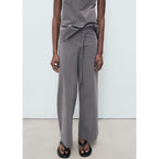 Pantalon Droit Ceinture Fine