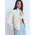 Jupe Midi Soft Denim Détail Froncé