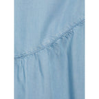 Jupe Midi Soft Denim Détail Froncé