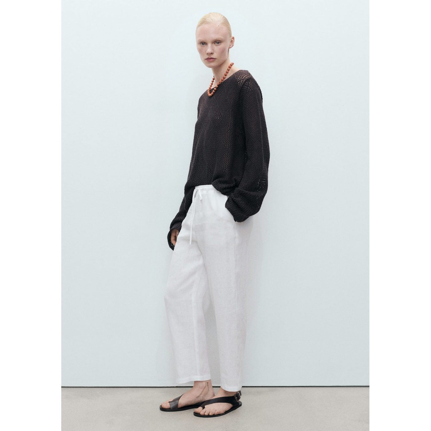Pantalon Droit Lin
