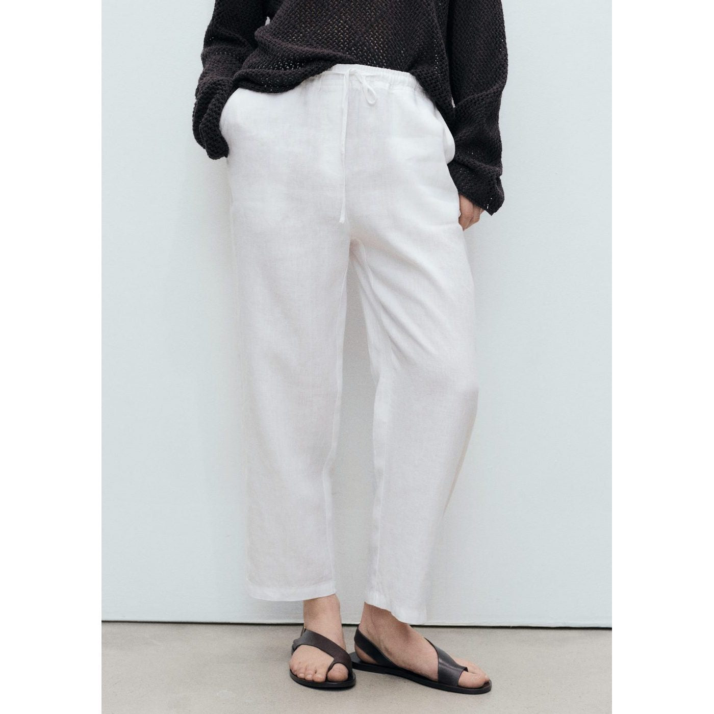 Pantalon Droit Lin