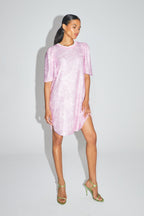 La Robe Courte Alix A  Paillettes Roses Fabriquée En Italie