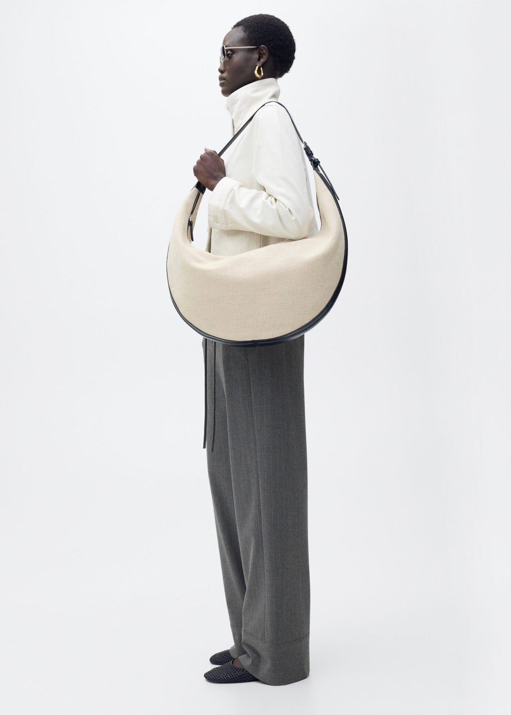 Pantalon Droit Fines Rayures