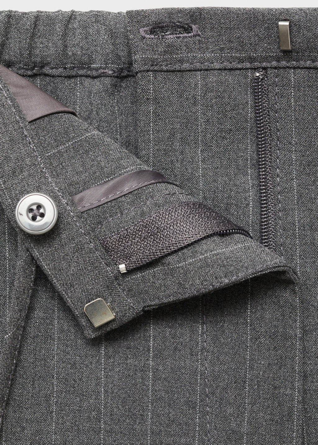 Pantalon Droit Fines Rayures
