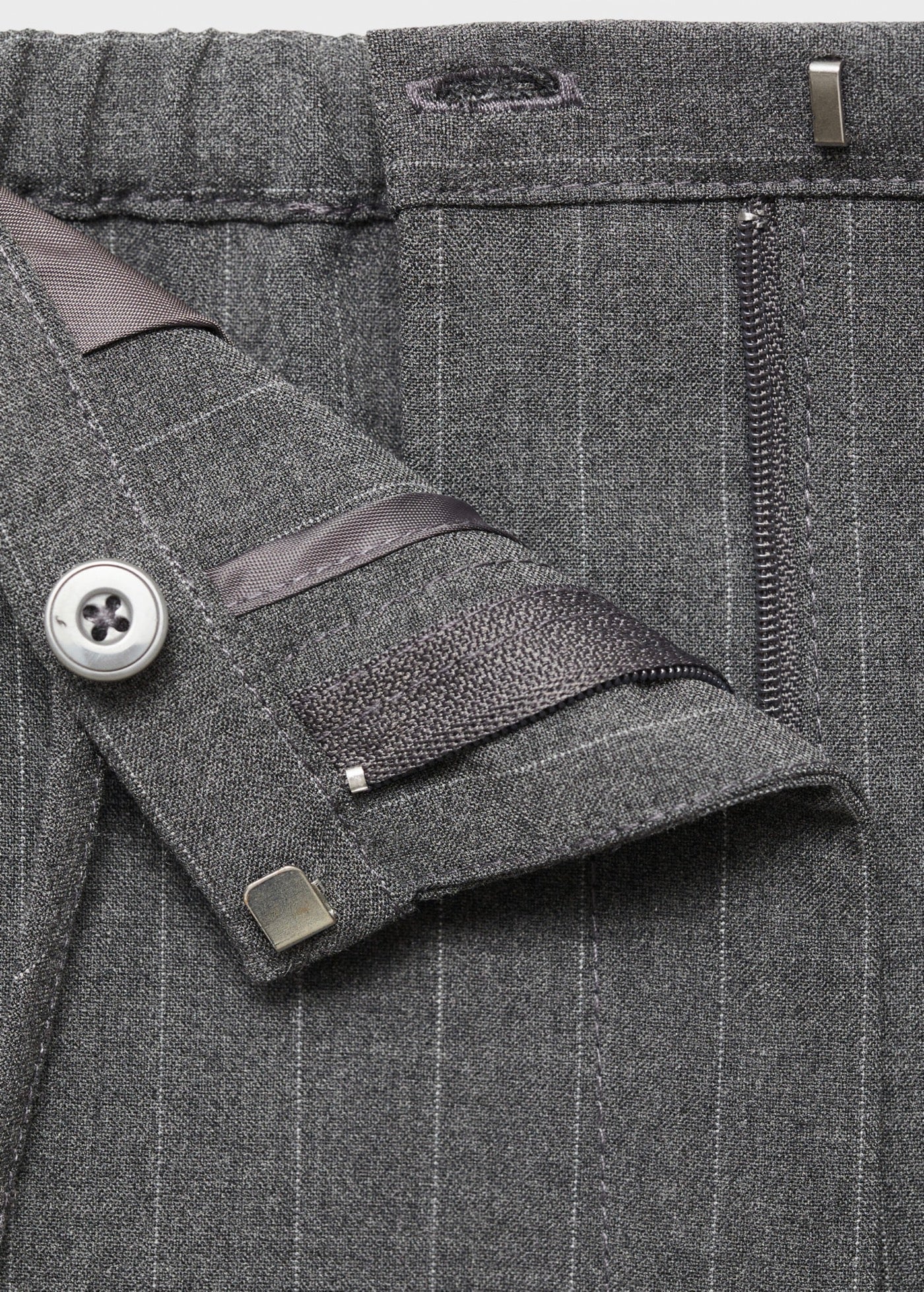 Pantalon Droit Fines Rayures