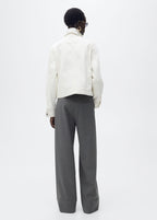 Pantalon Droit Fines Rayures