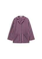 Chemise Longue Rayures Tissu Bicolore