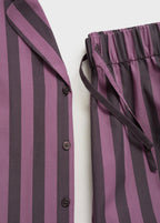Chemise Longue Rayures Tissu Bicolore