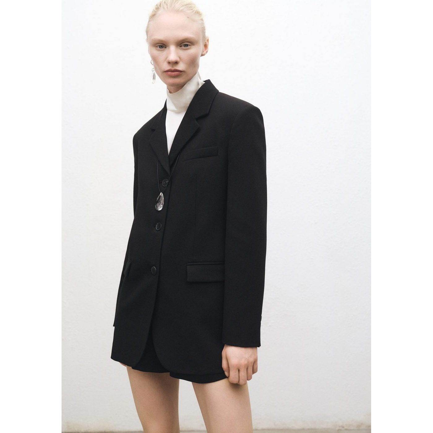 Blazer Costume Droit À Boutons
