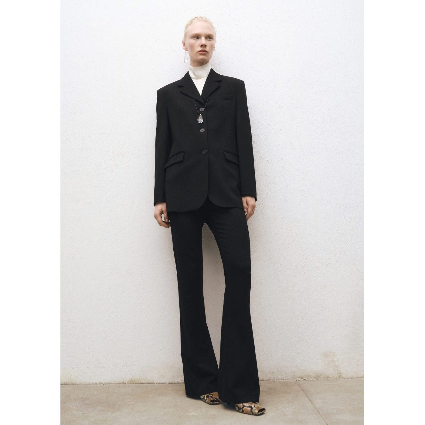 Blazer Costume Droit À Boutons