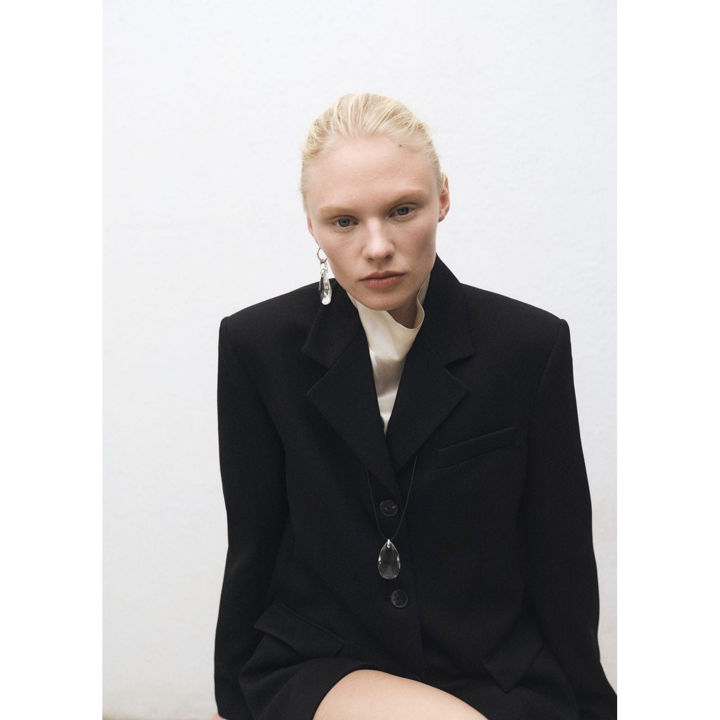 Blazer Costume Droit À Boutons