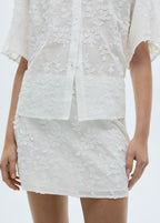 Jupe Coton Broderie Florale