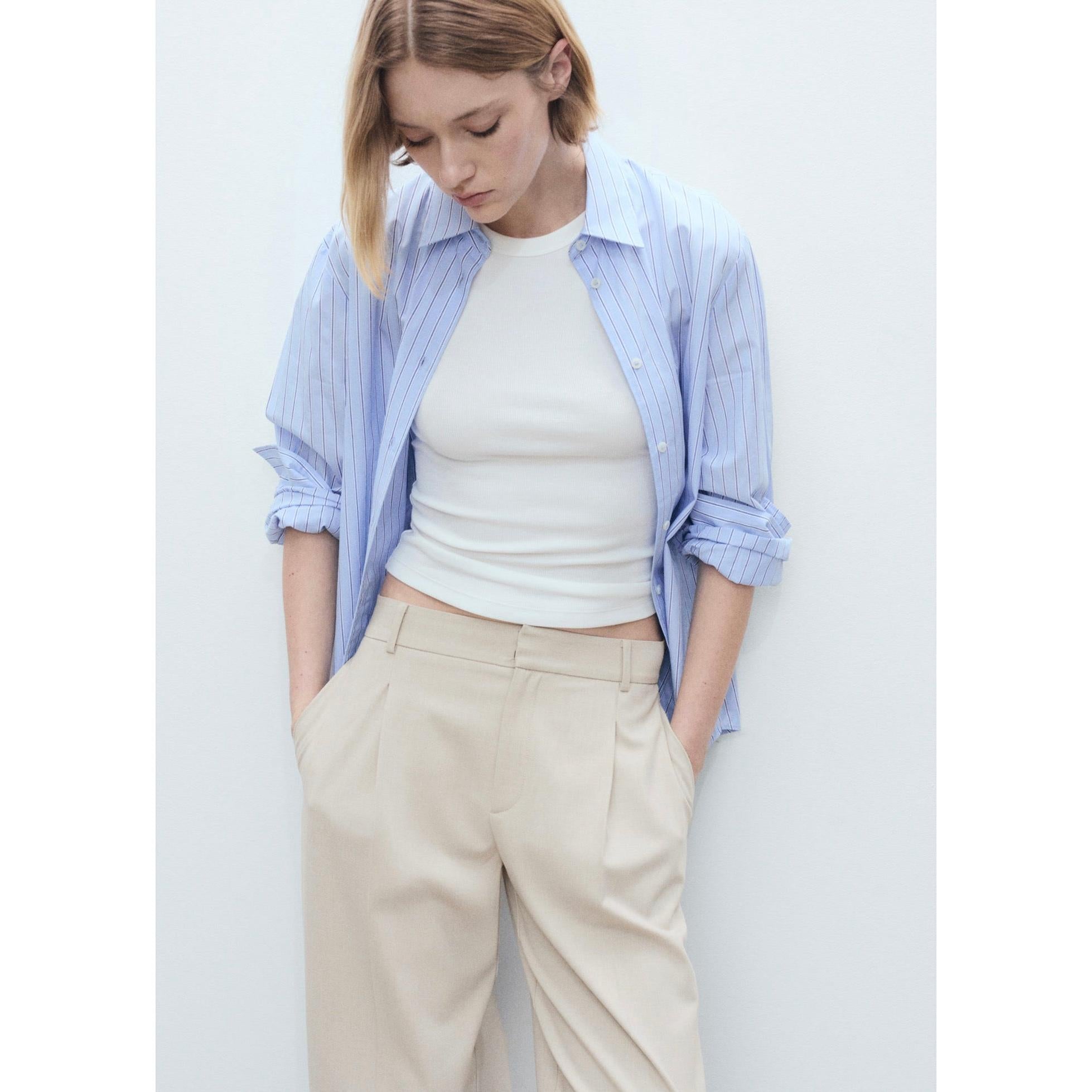 Pantalon Droit Pinces