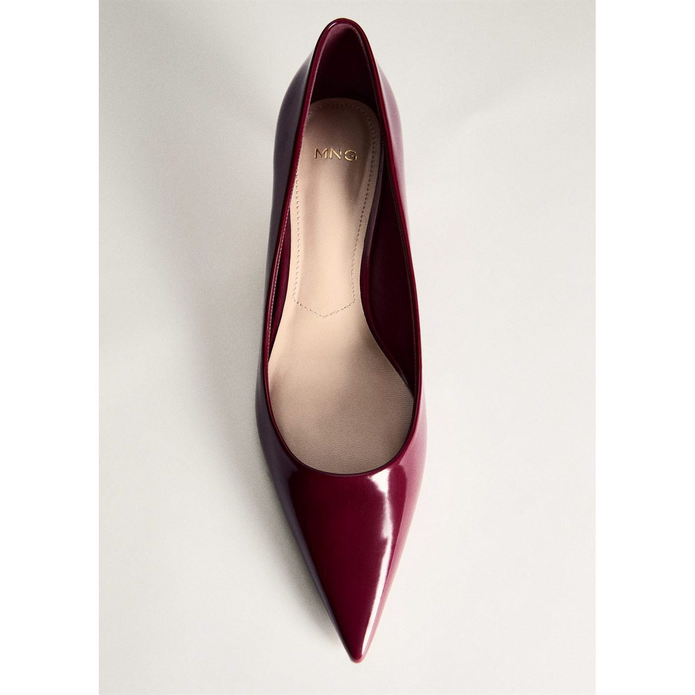 Chaussures Kitten Pointues Effet Verni