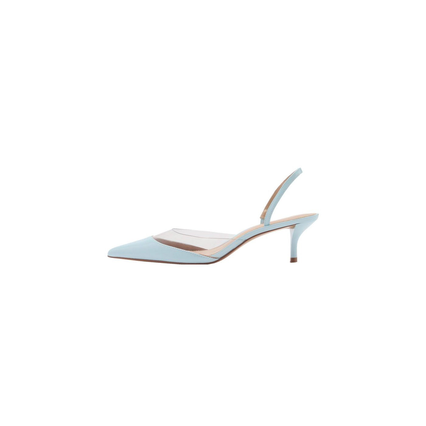 Chaussure À Talon Avec Empiècement Vinyle