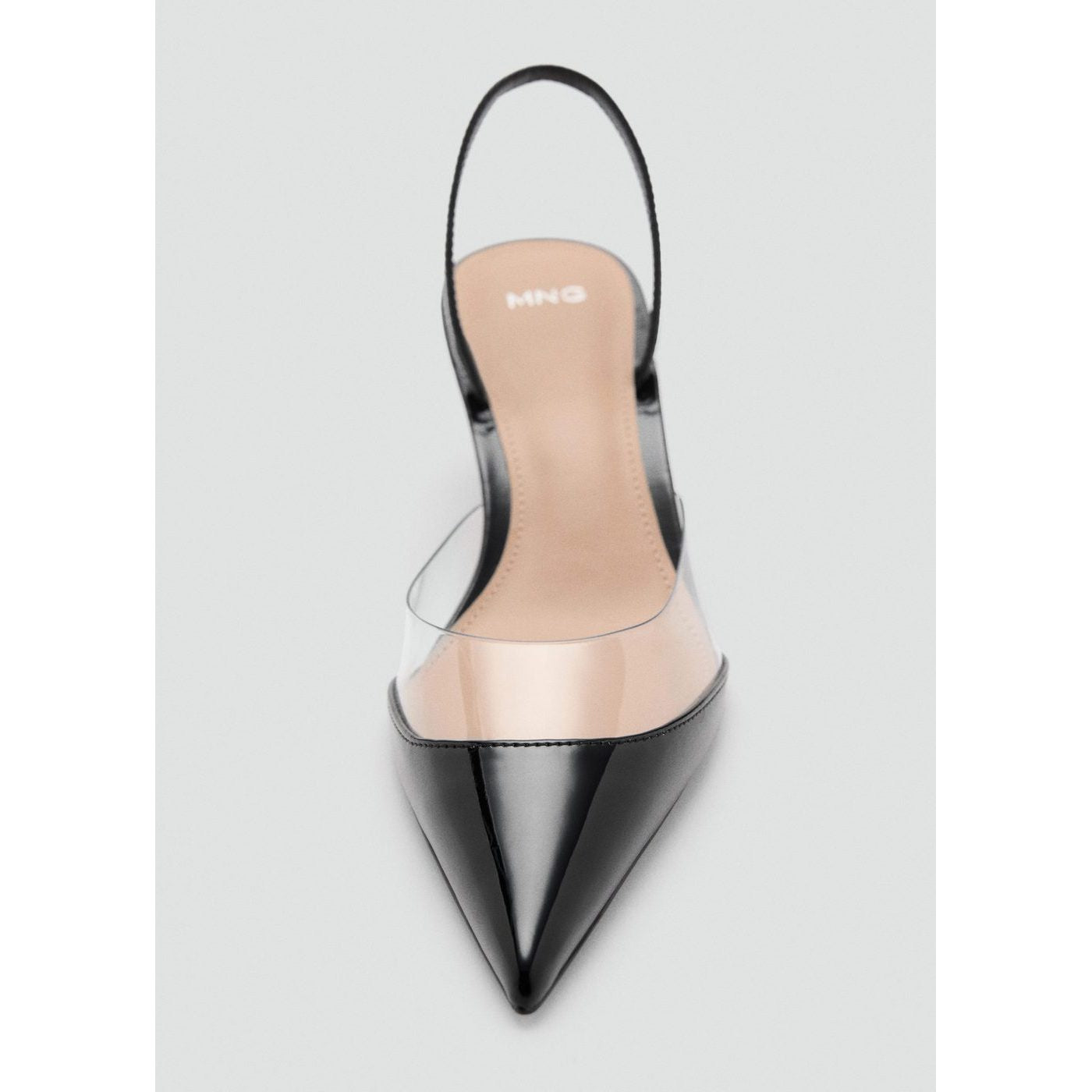 Chaussure À Talon Avec Empiècement Vinyle