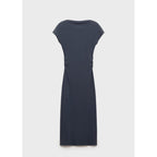 Robe Midi Détail Drapé