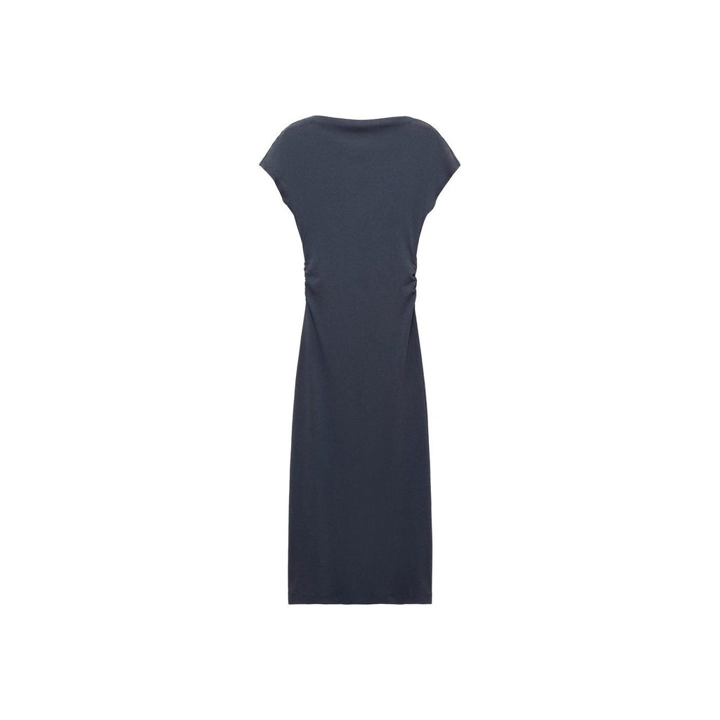 Robe Midi Détail Drapé
