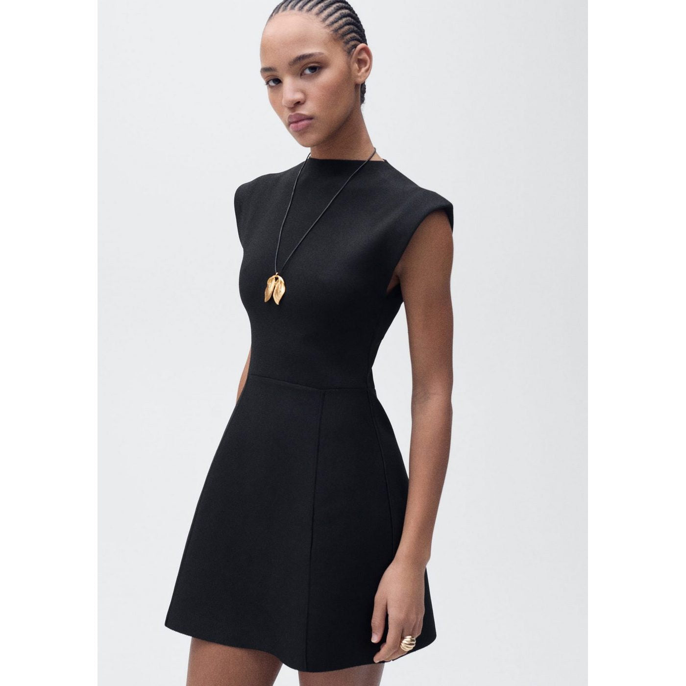 Robe Péplum Col Montant