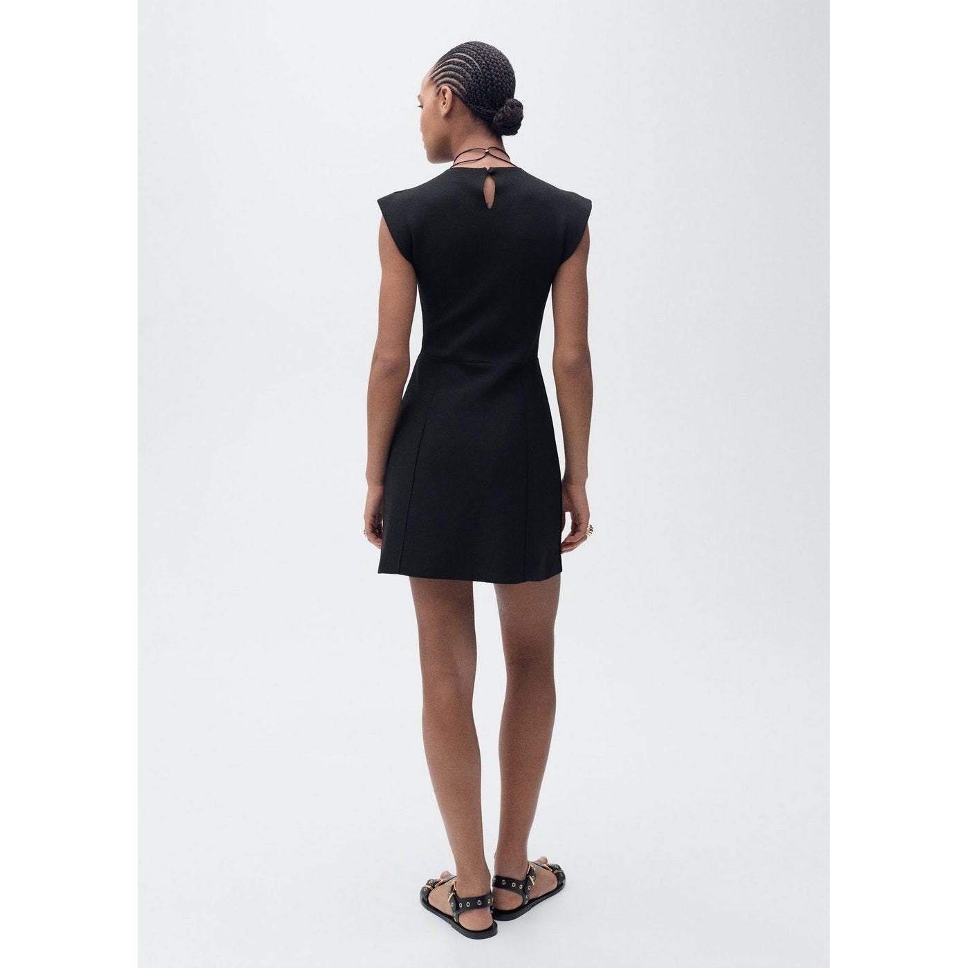 Robe Péplum Col Montant