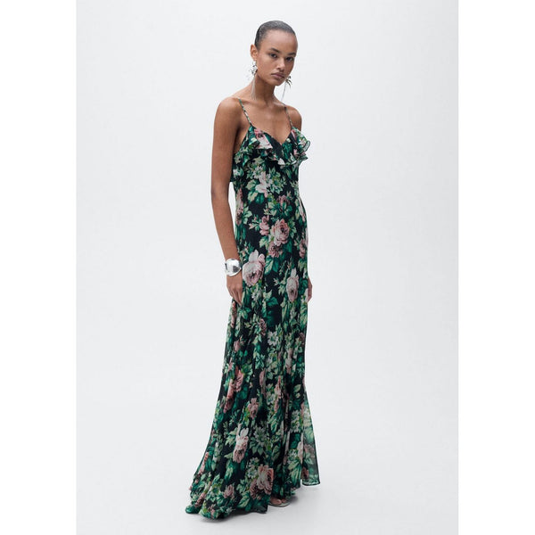 Robe À Fleurs Volantée