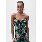 Robe À Fleurs Volantée