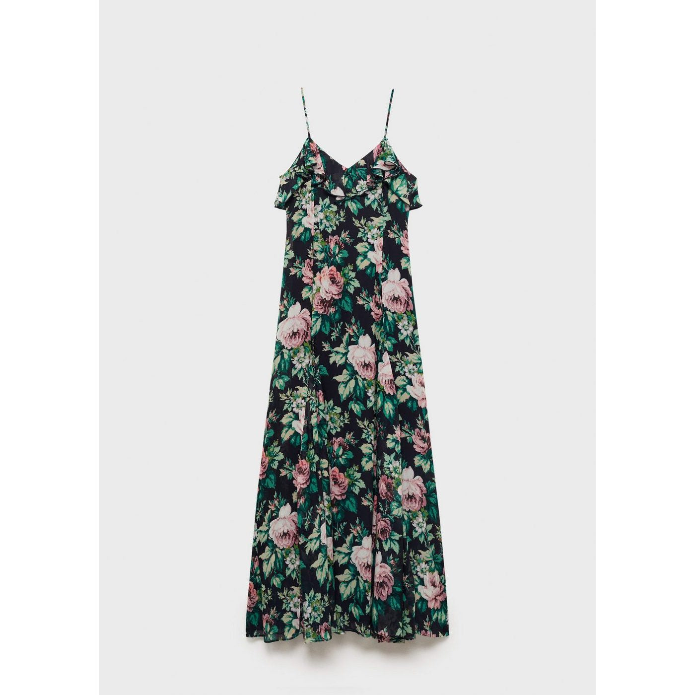 Robe À Fleurs Volantée