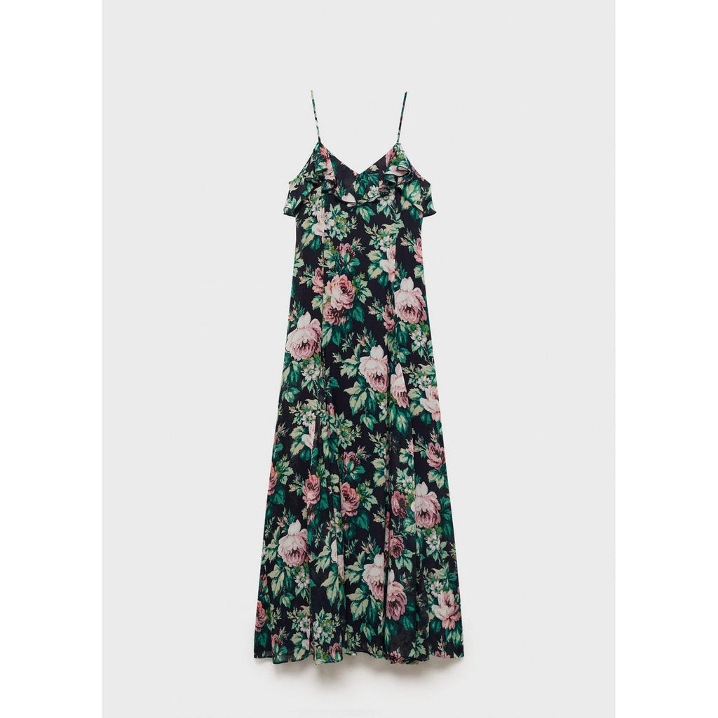 Robe À Fleurs Volantée
