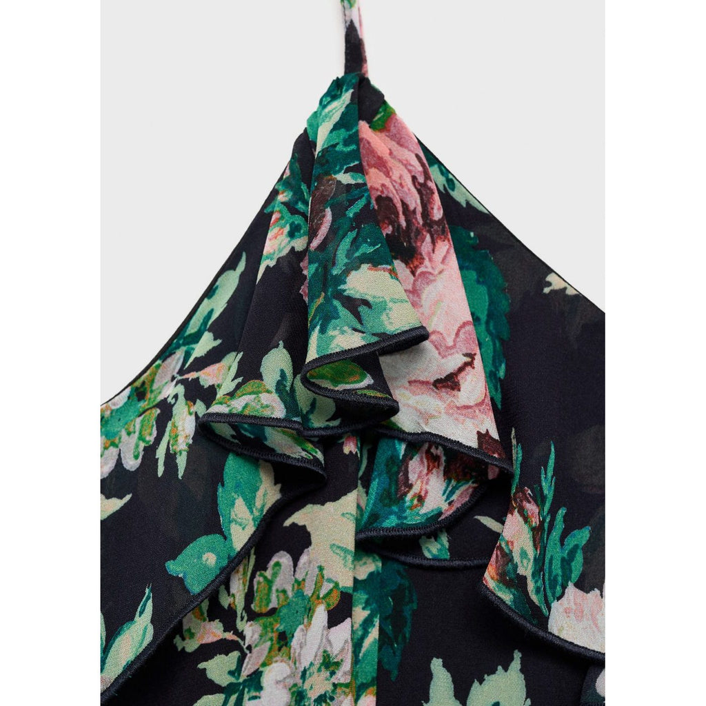 Robe À Fleurs Volantée