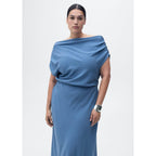 Robe Midi Col Asymétrique
