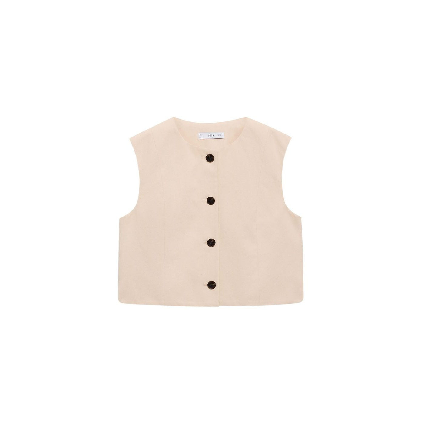 Top Crop Coton Boutons